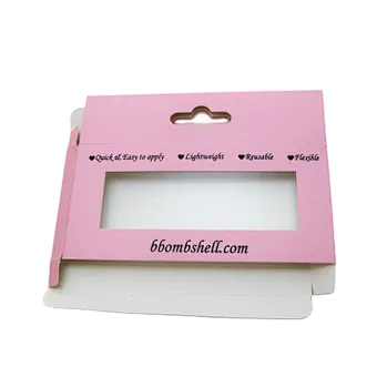Foldable Retail Package Box with Window Plastic Tray Insert Hook Custom Logo