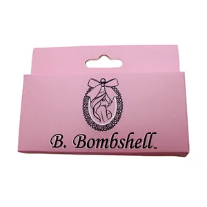 Foldable Retail Package Box with Window Plastic Tray Insert Hook Custom Logo